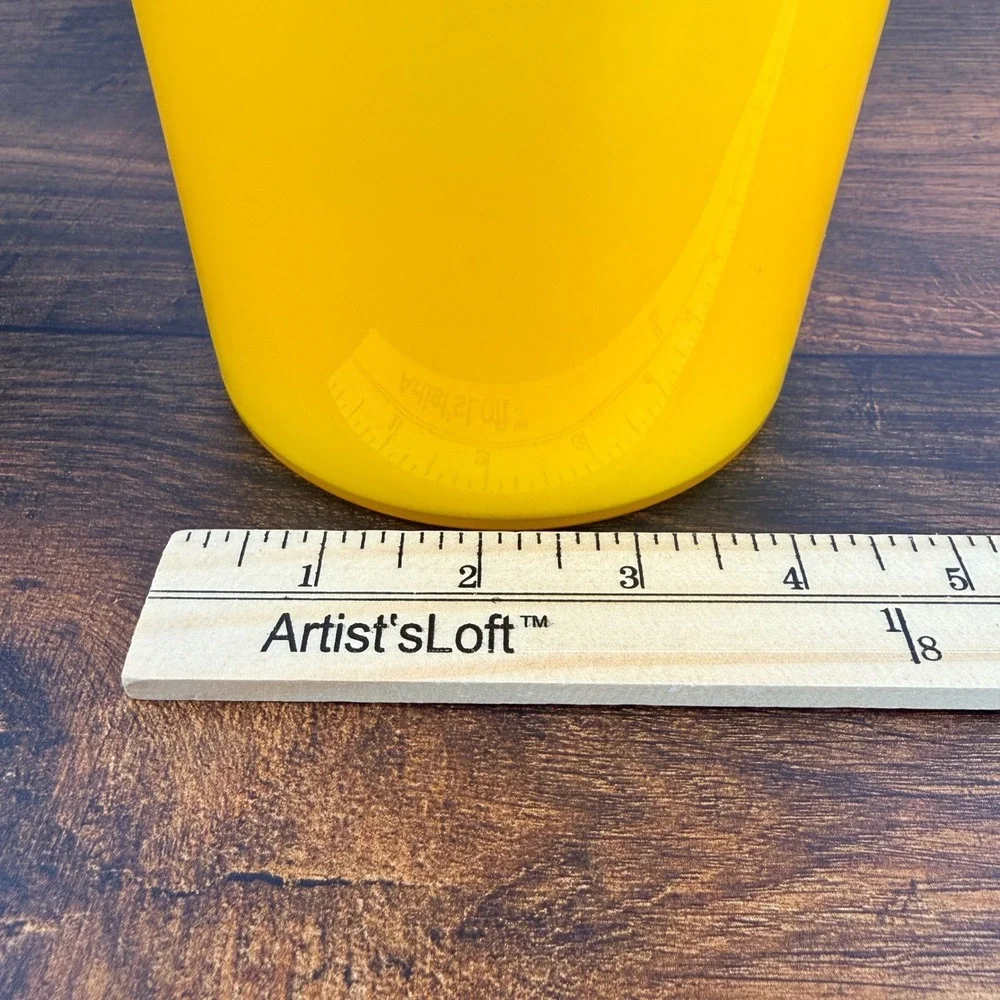 Holmegaard Otto Brauer Gulvvase Yellow Cased Glass Vase Denmark MCM 12 Inch
